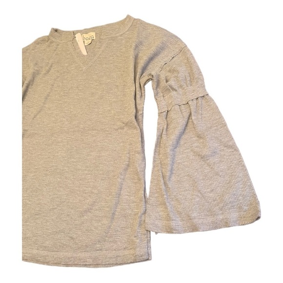 𝅺baea Flare Sleeve T-shirt In Grey - Picture 3 of 12